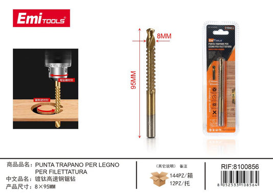Punta Trapano Per Legno 8*95mm