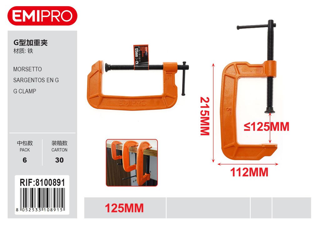 Morsetto 125mm