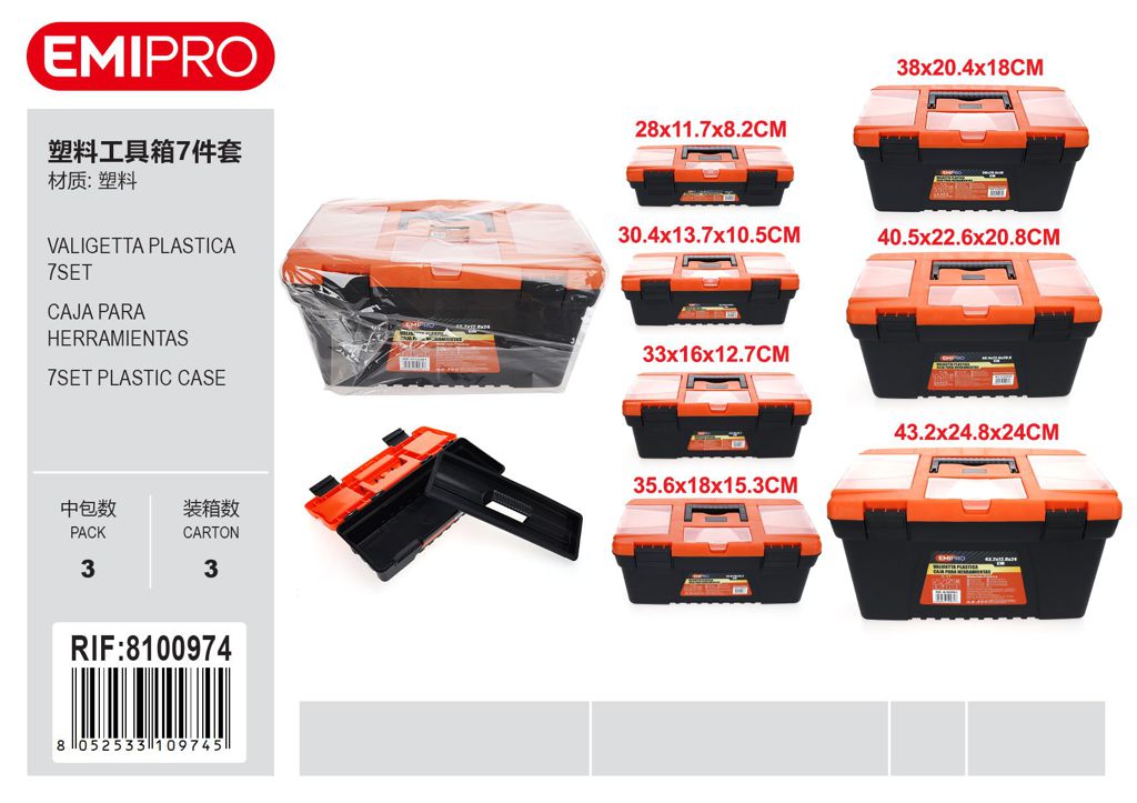 valigetta Plastica 7Set