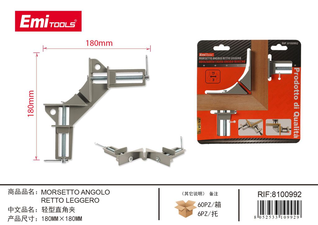 Morsetto Angolo Retto Leggero