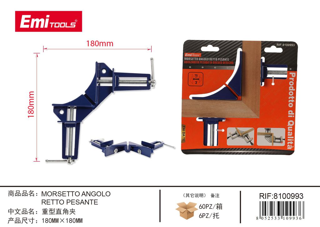 Morsetto Angolo Retto Pesante