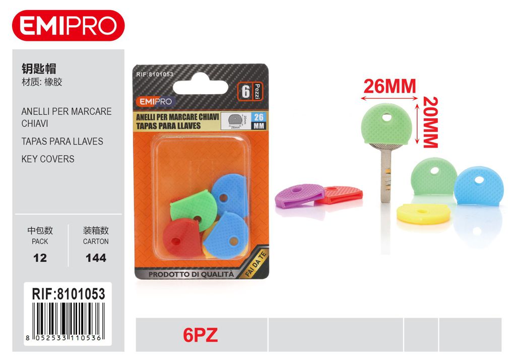 Anelli Per Marcare Chiavi 6Pz