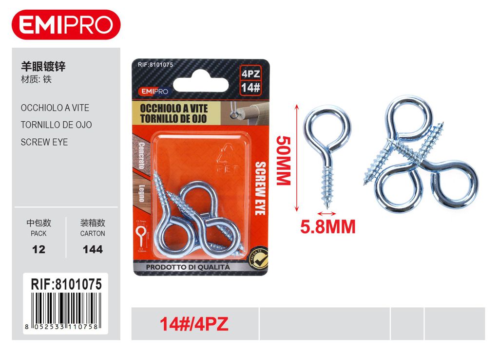 Occhiolo A vite 4Pcs