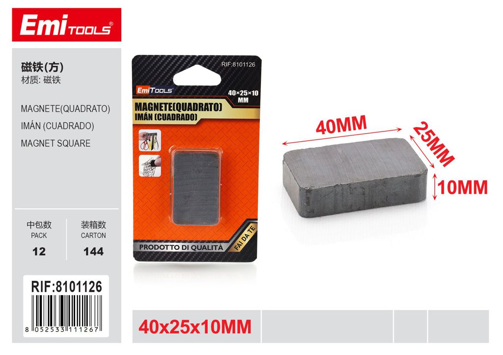 Magnete Quadrato 40*25*10mm