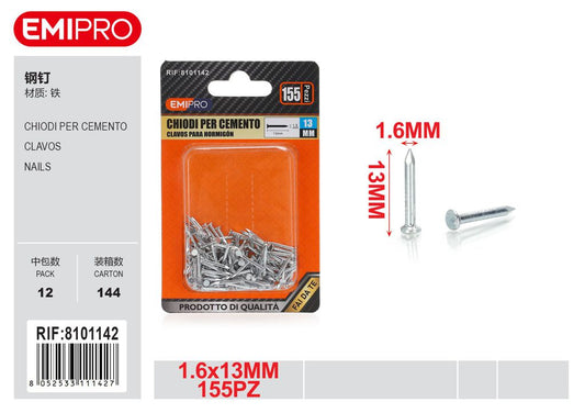 Chiodi Per Cemento 1.6*13mm 155Pcs