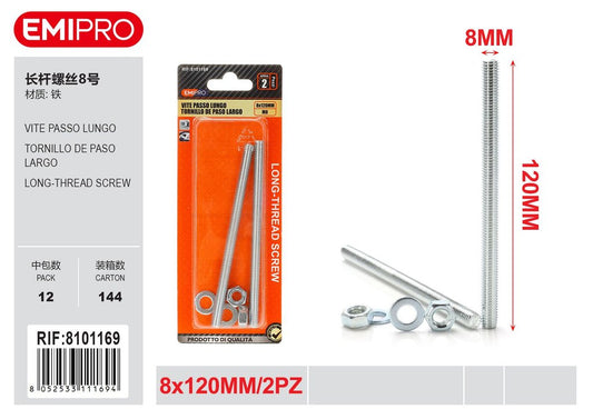 vite Passo Lungo 12cm 2Pcs
