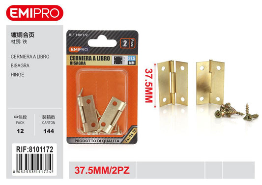 Cerniera A Libro 37.5mm 2Pcs