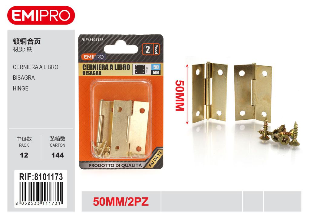 Cerniera A Libro 50mm 2Pcs
