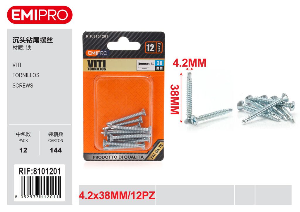 viti 4.2*38mm 12Pz