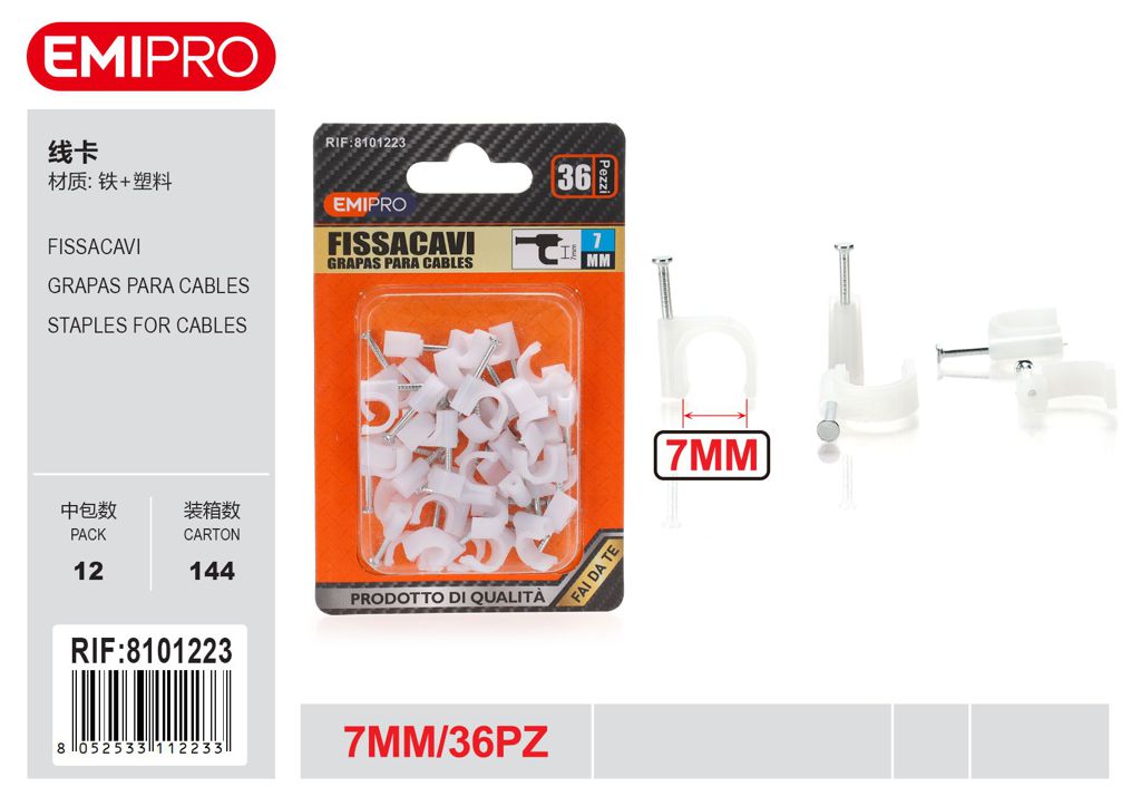 Fissacavi 7mm 36Pcs