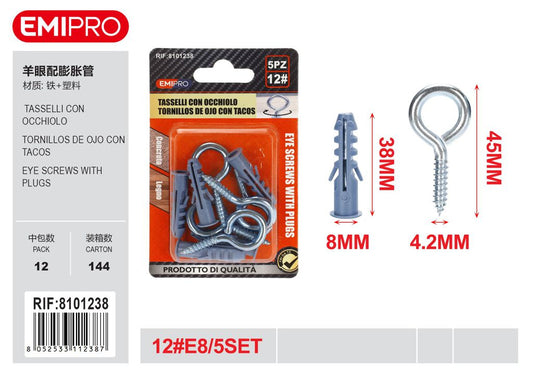 Tasselli Con Occhiolo 12#E8 5Pcs