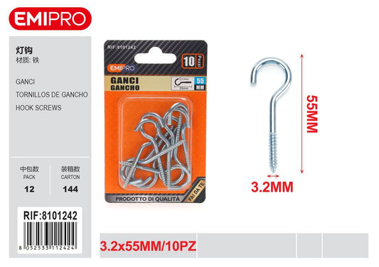 Ganci 3.2*55mm 10Pz
