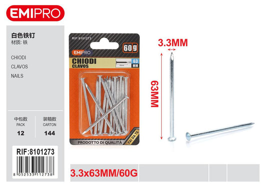 Chiodi 3.3*63mm