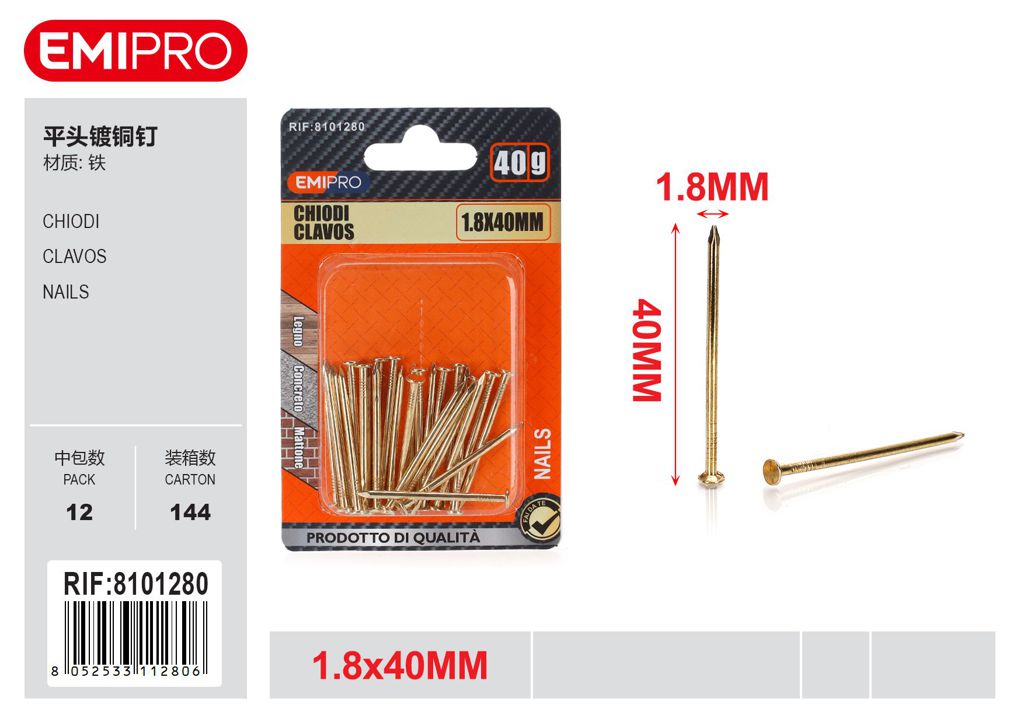 Chiodi 1.8*40mm