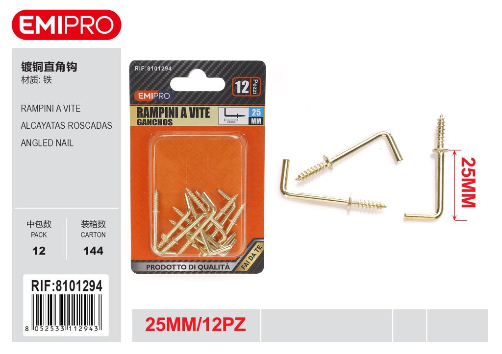 Rampini A vite 25mm 12Pz