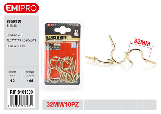Ganci A vite 1-1/4# 10Pcs