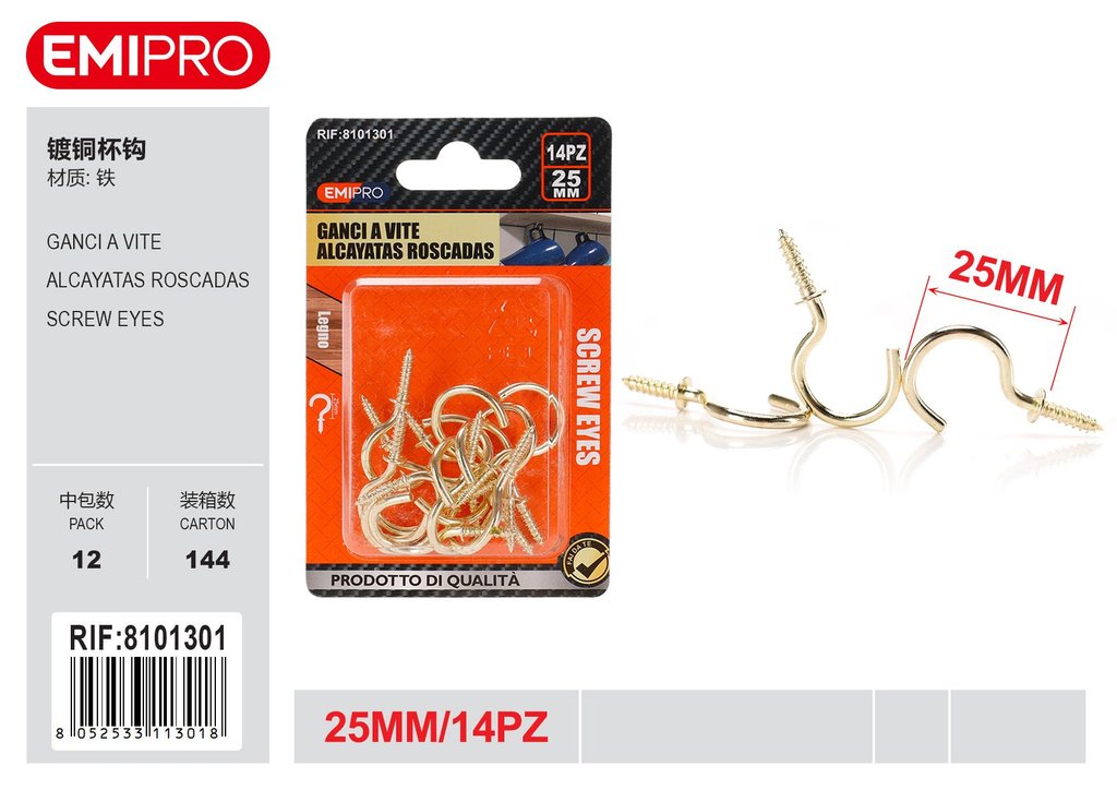 Ganci A vite 25mm 14Pcs