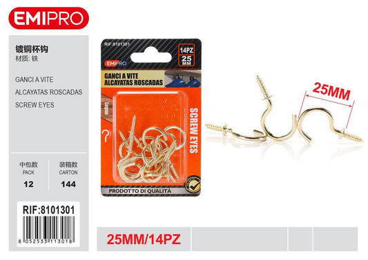 Ganci A vite 25mm 14Pcs