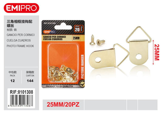 Gancio Per Cornici 25mm 20Pz 6321851