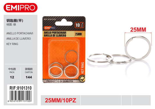 Anello Portachiavi 25mm 10Pcs
