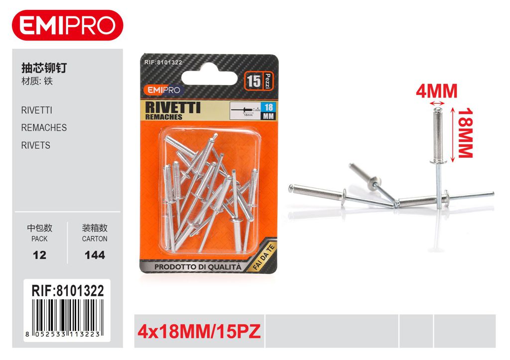 Rivetti 4*18mm