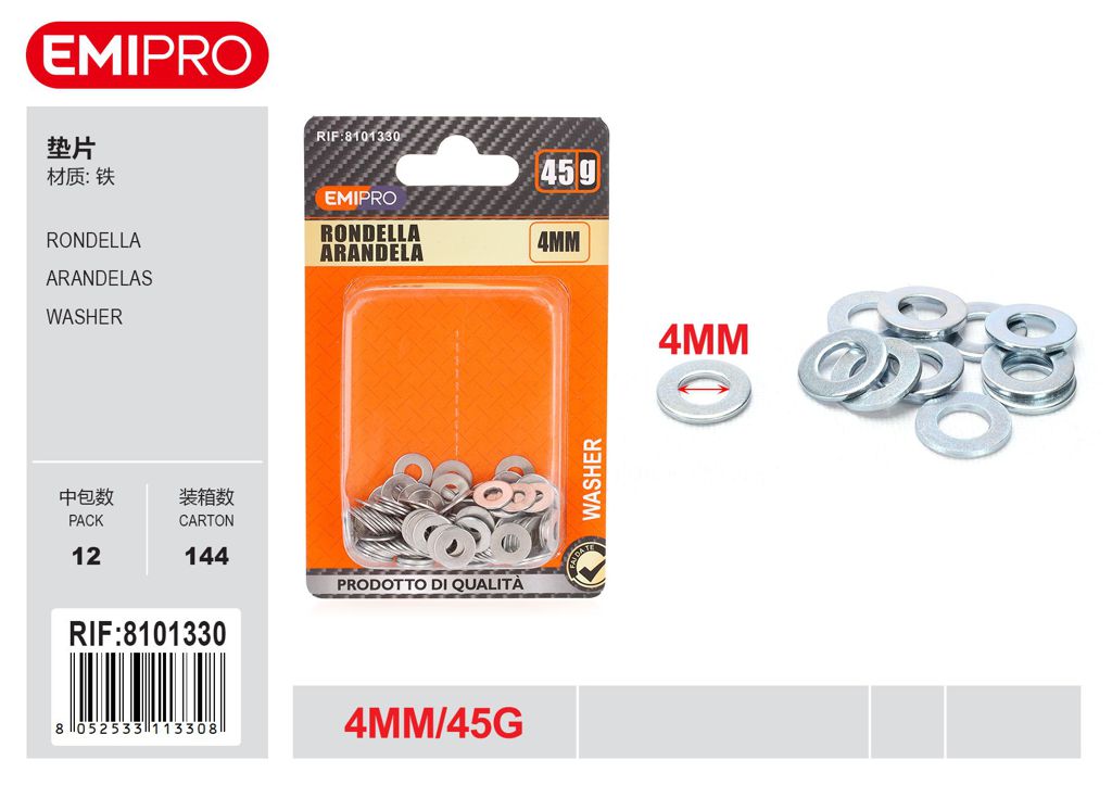 Rondella 4mm 45G