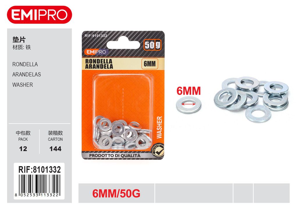 Rondella 6mm 50G