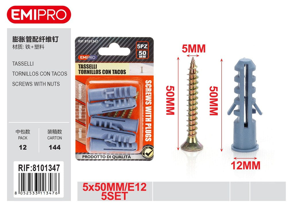 Tasselli 5*50mm E12 5Pcs