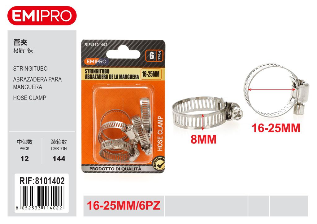 Stringitubo 16-25mm 6Pcs