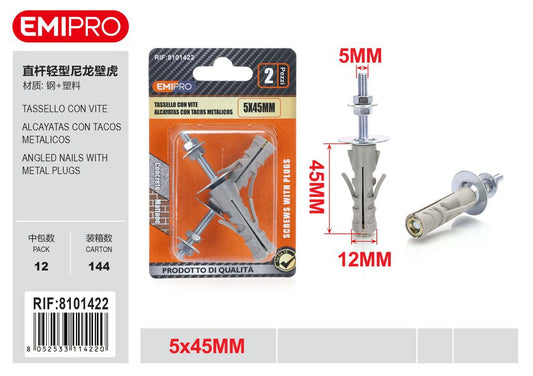 Tassello Con vite 5.5*45mm 2Pz