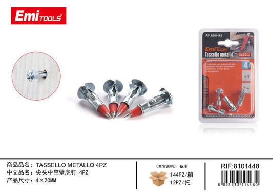 Tassello Metallo 4*20mm 4Pz