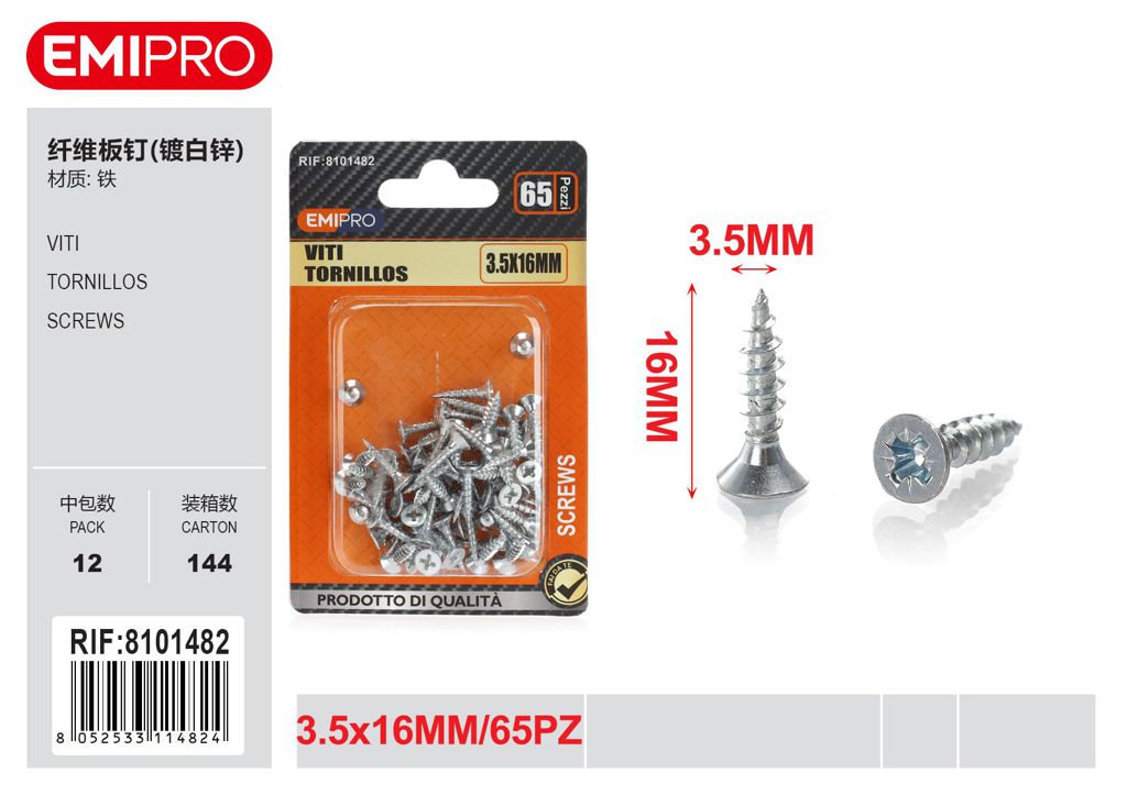 viti 3.5*16mm 65Pcs