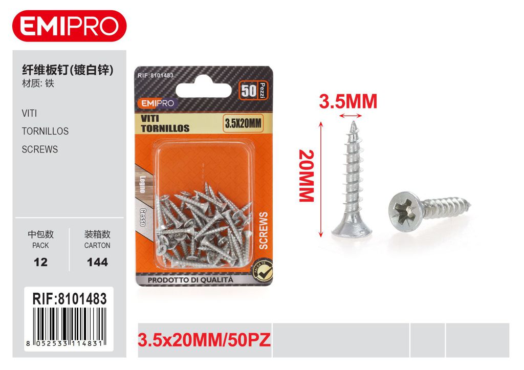 viti 3.5*20mm 50Pcs