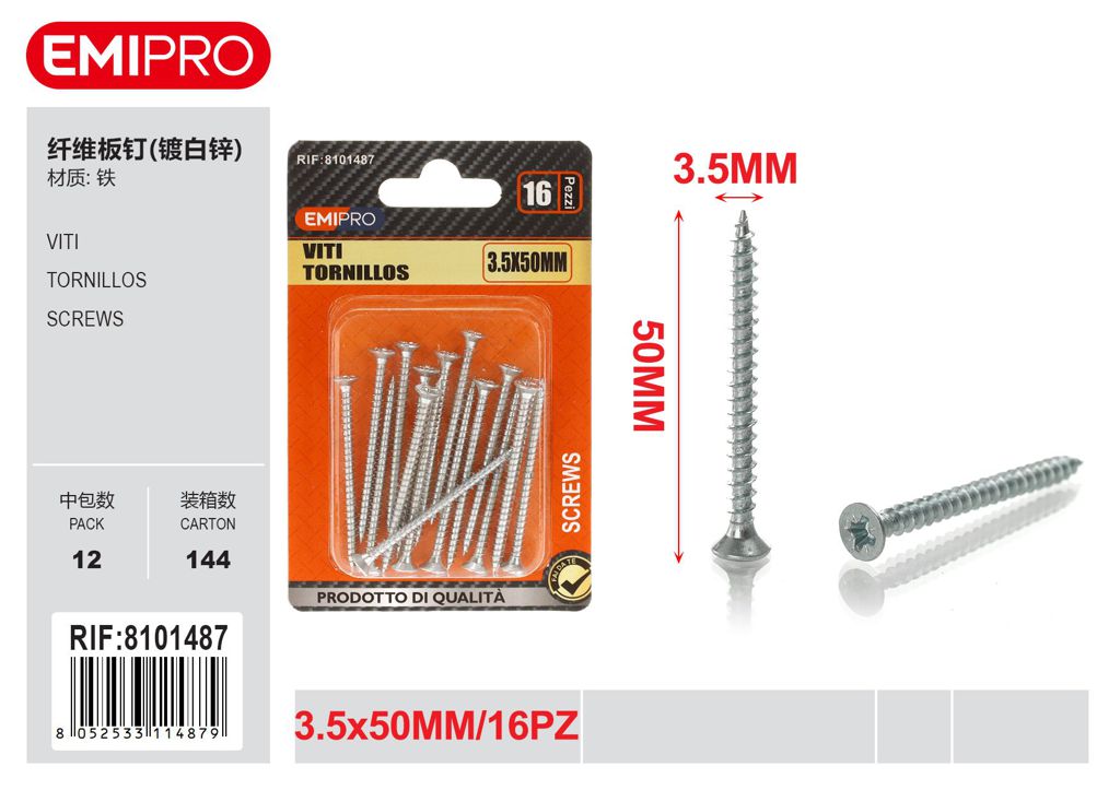 viti 3.5*50mm 16Pz