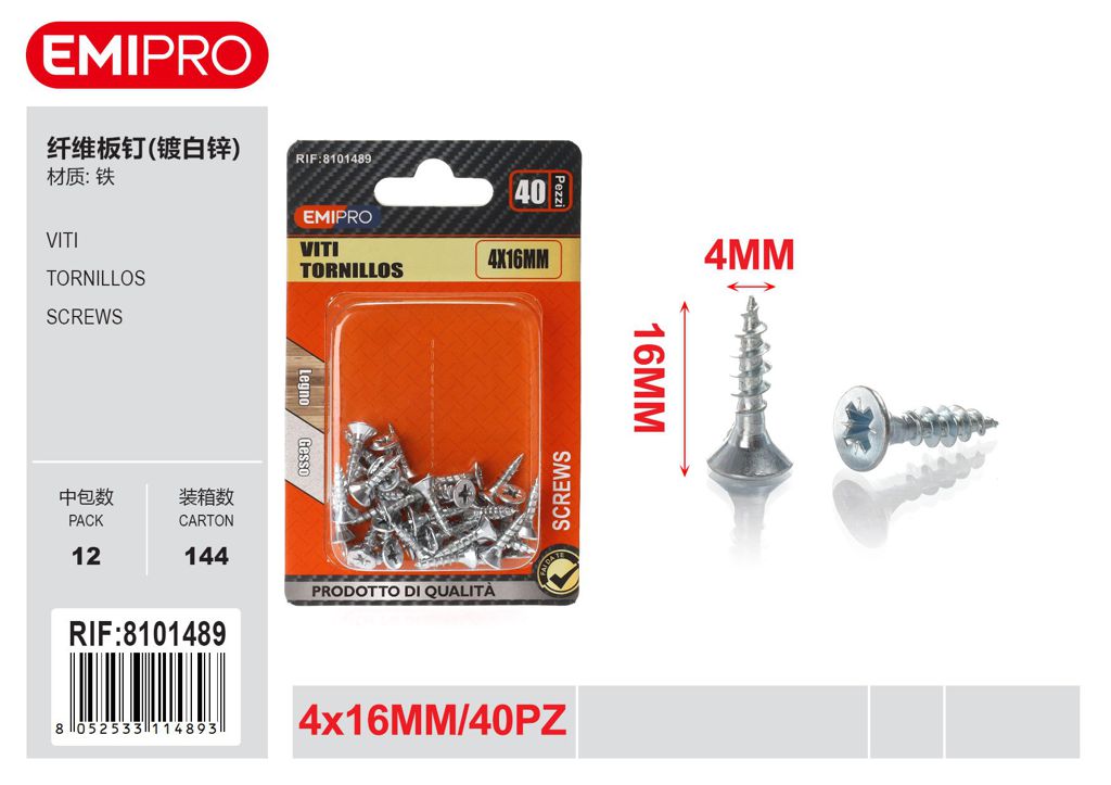 viti 4*16mm 40Pcs
