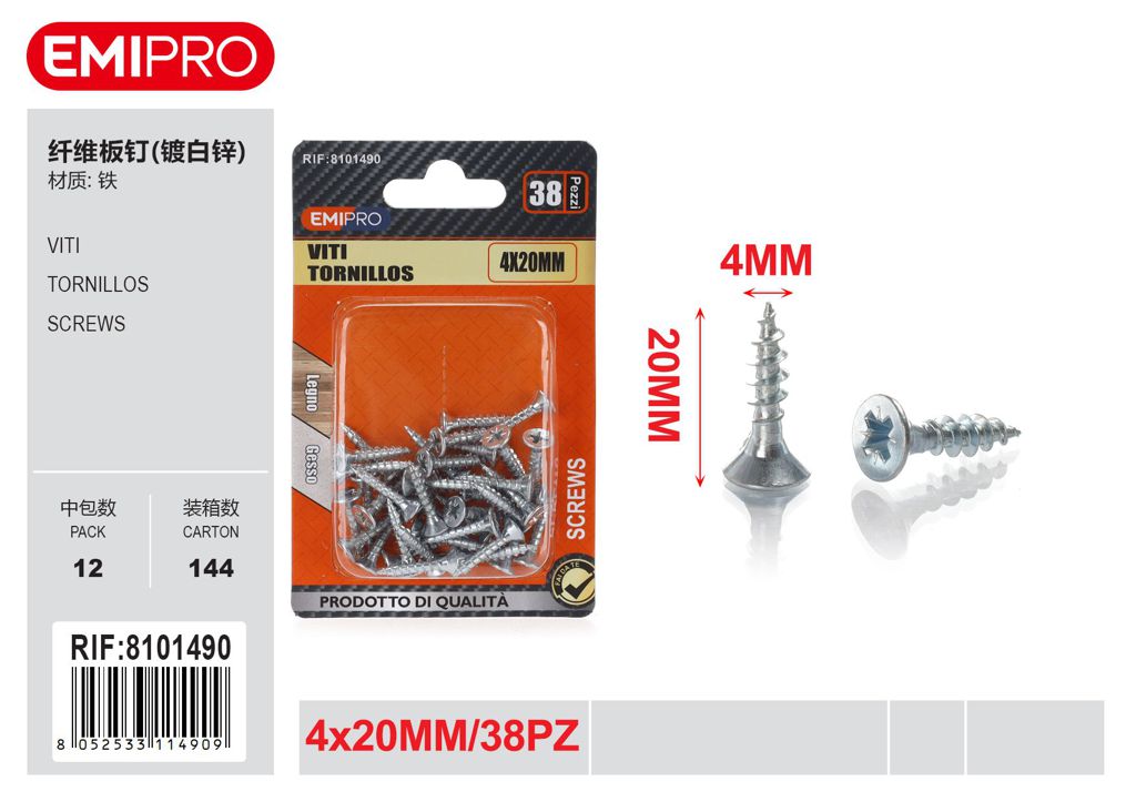 viti 4*20mm 38Pcs