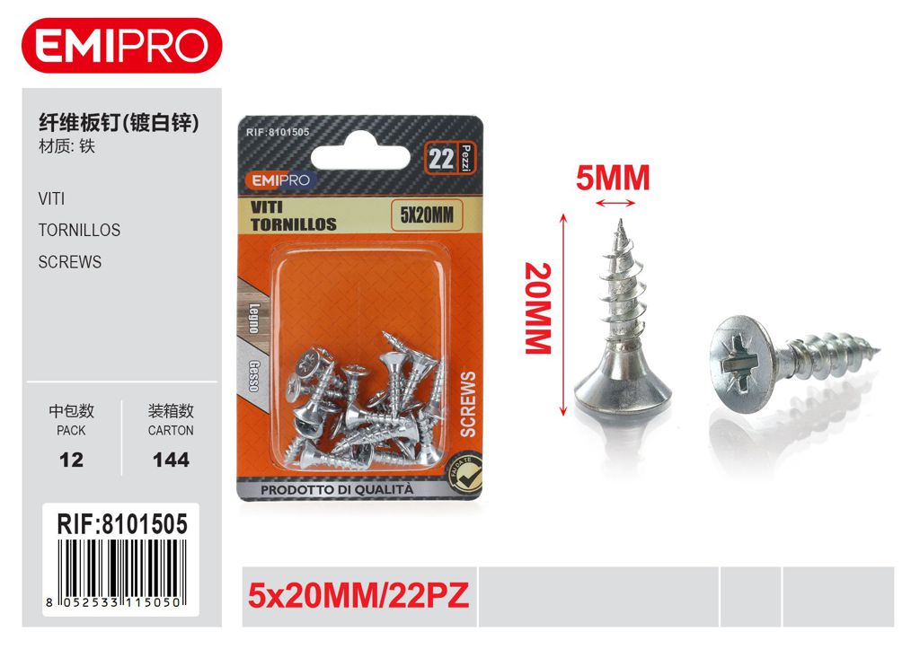 viti 5*20mm 22Pcs
