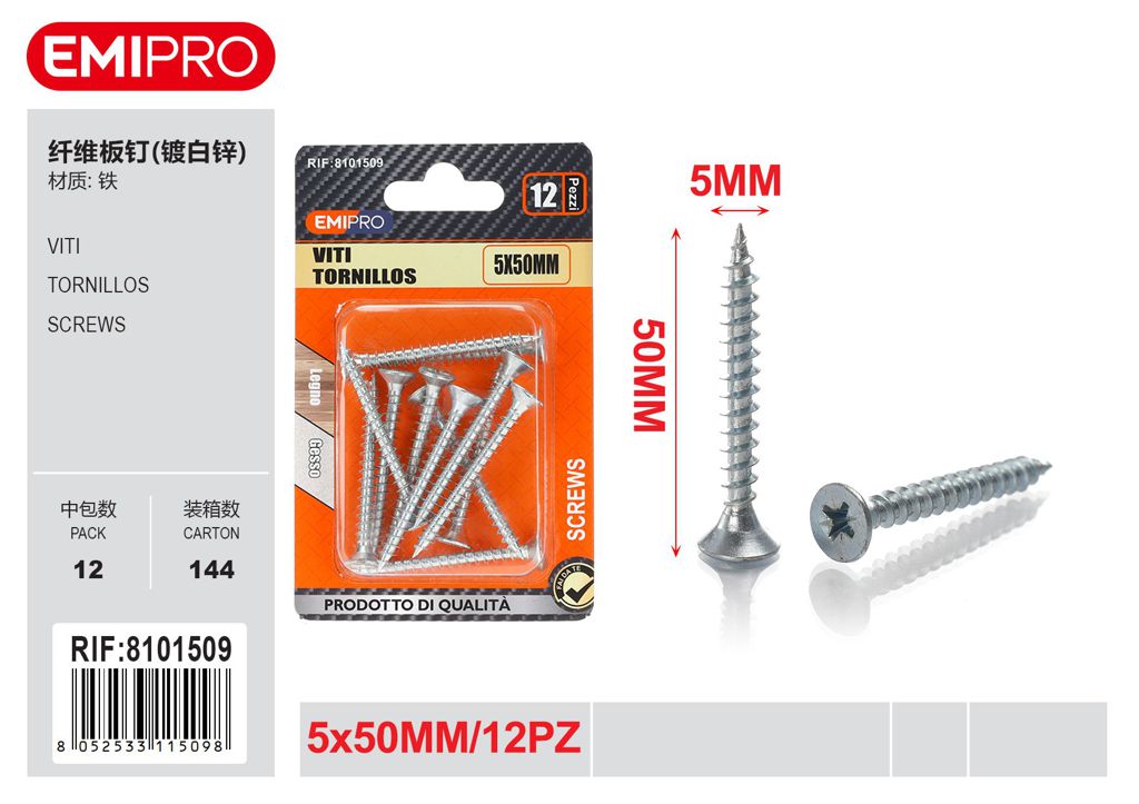 viti 5*50mm 12Pcs