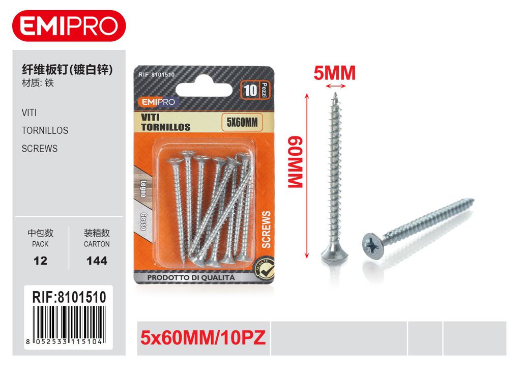 viti 5*60mm 10Pcs