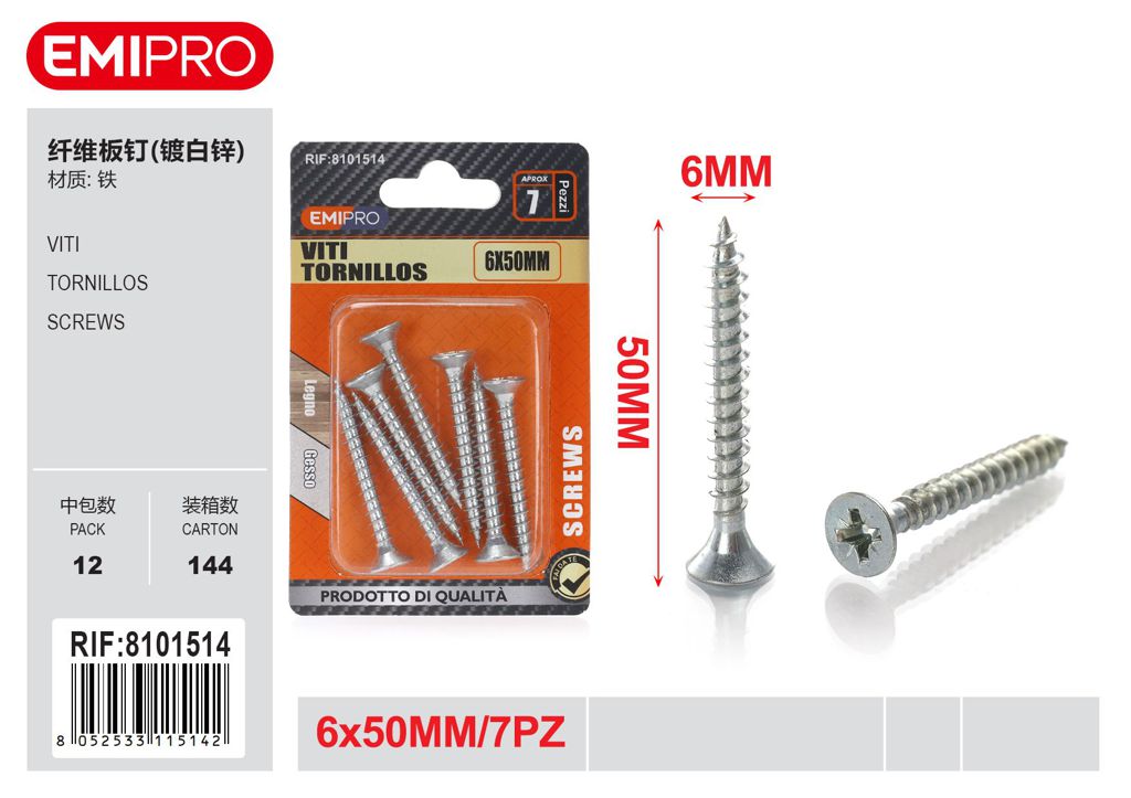 viti 6*50mm 7Pcs