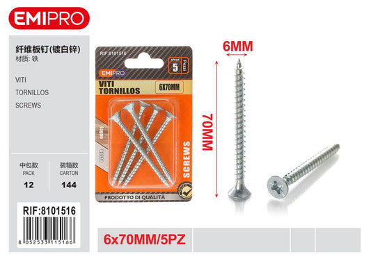 viti 6*70mm 5Pcs