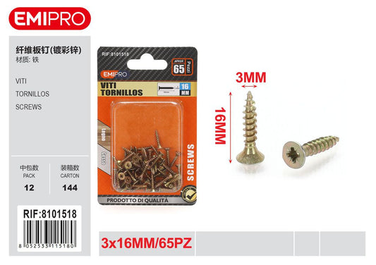 viti 3*16mm 65Pcs