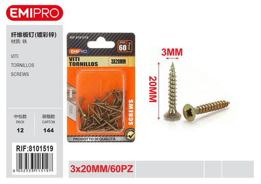 viti 3*20mm 60Pcs
