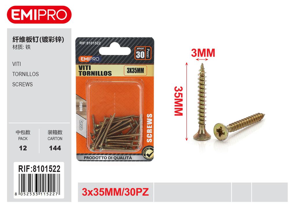 viti 3*35mm 30Pcs