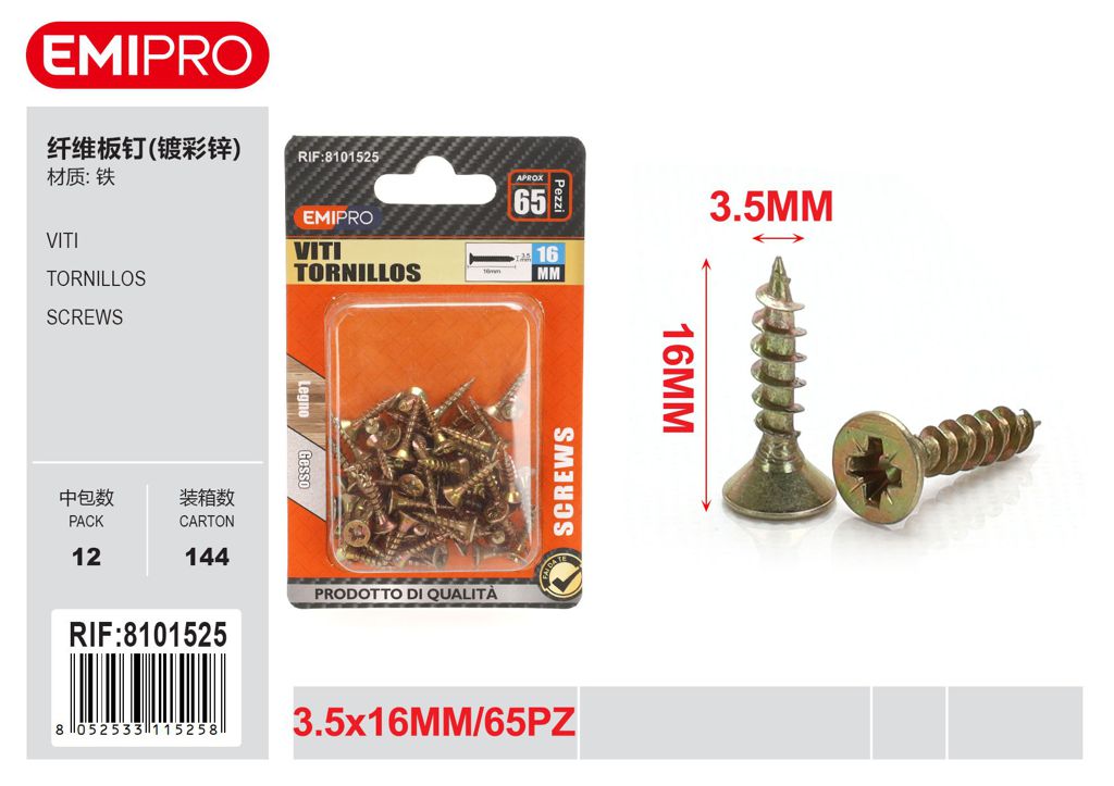 viti 3.5*16mm 65Pcs