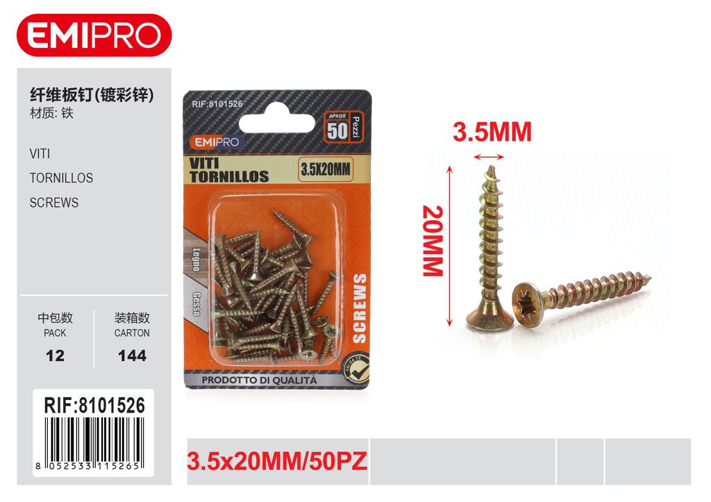 viti 3.5*20mm 50Pcs