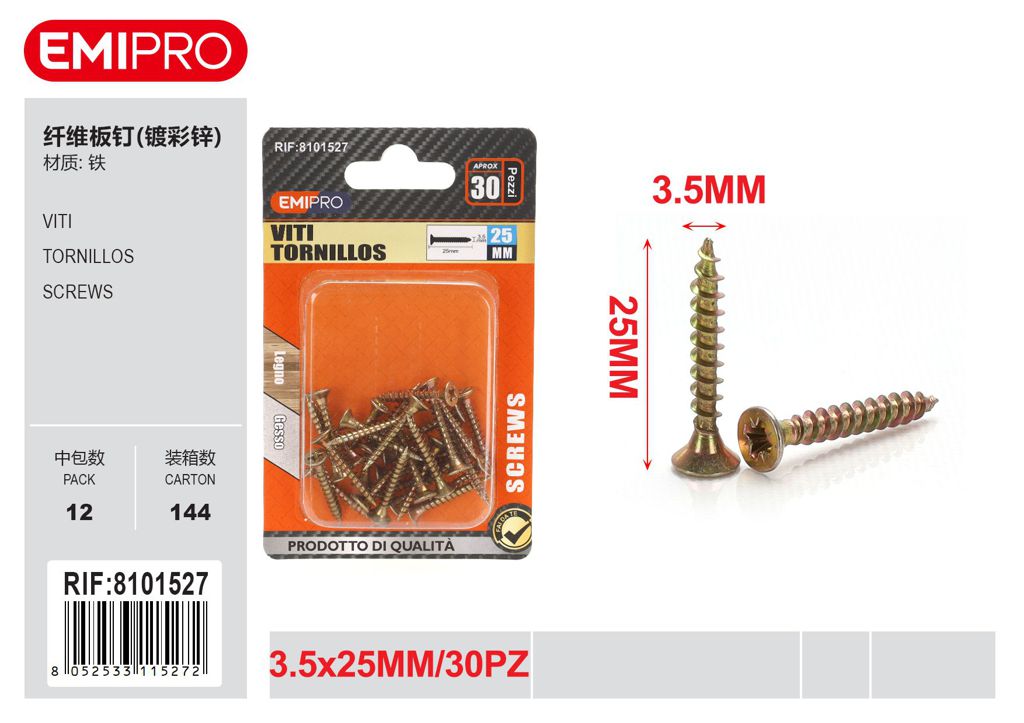 viti 3.5*25mm 30Pcs