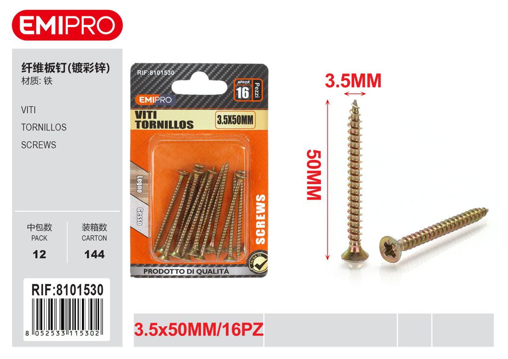 viti 3.5*50mm 16Pcs