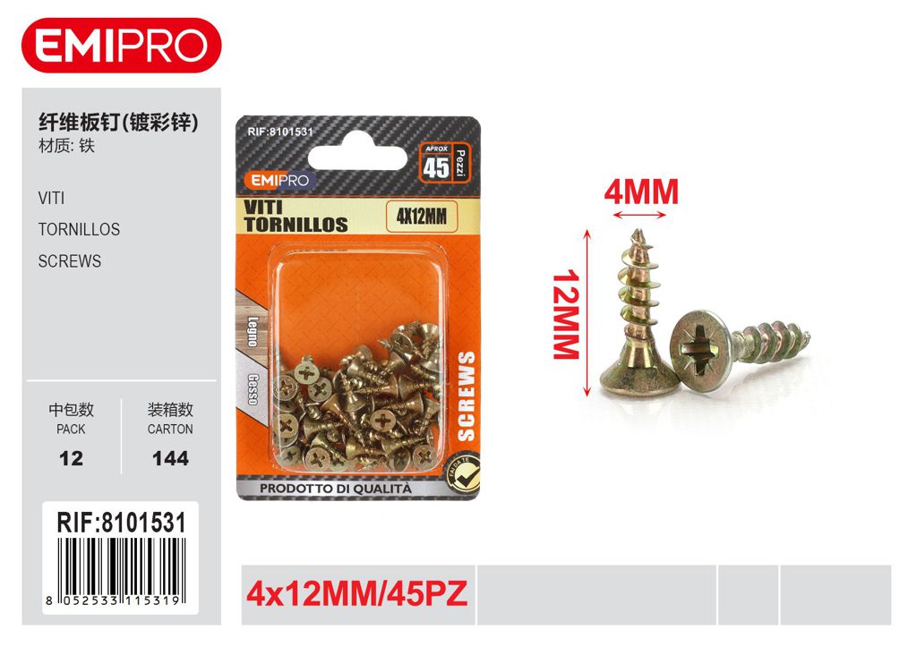 viti 4*12mm 45Pcs