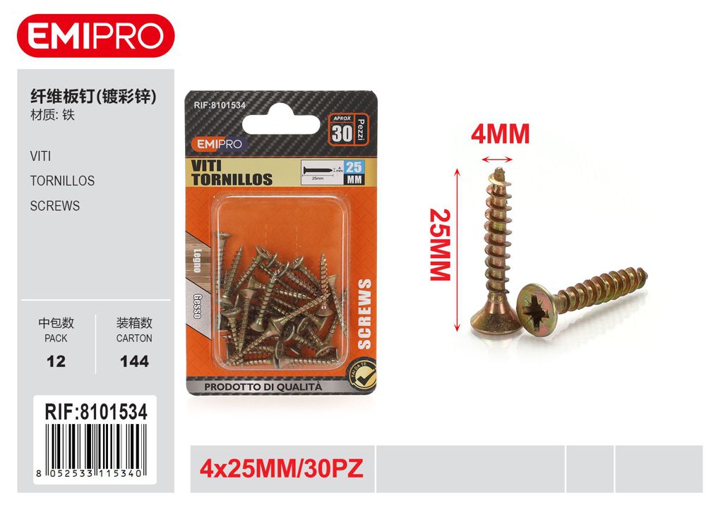 viti 4*25mm 30Pcs